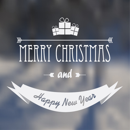 Christmas card design with glowing blurred gradient mesh background and typography message. Eps10 vector illustrationのイラスト素材
