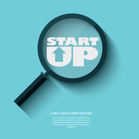 Searching for startups businesses symbol in modern flat design. Eps10 vector illustrationのイラスト素材