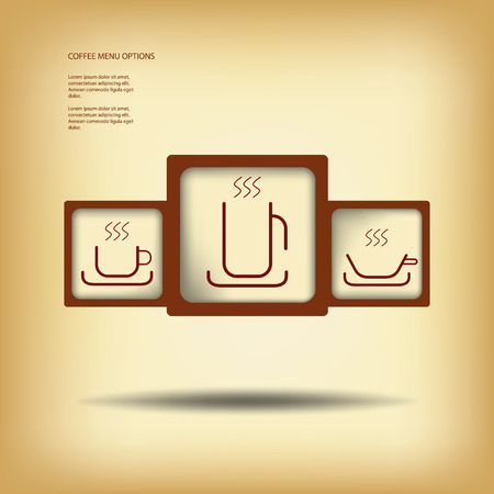 Coffee menu or infographics vector illustration with various types of coffee suitable for restaurant menu or presentationのイラスト素材