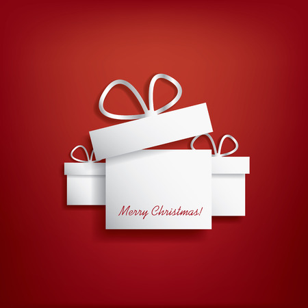 Christmas card with christmas presents eps10 vector designのイラスト素材
