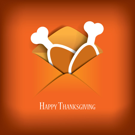 Thanksgiving card vector illustration design with traditional turkey and space for text. Eps10 vector illustration.のイラスト素材