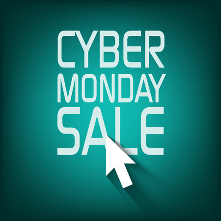 Cyber monday promotional banner or poster for discounts advertisement. Eps10 vector illustrationのイラスト素材