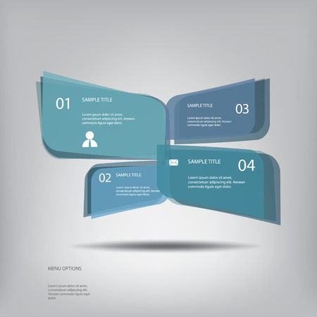 3d effect infographic elements with various icons suitable for infographics, web layout, presentations, etc.のイラスト素材