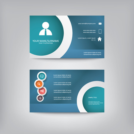 Modern simple business card template with elegant flat design.のイラスト素材