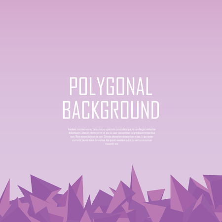 Low polygonal background with sharp purple elements. Infographics or presentation template.のイラスト素材