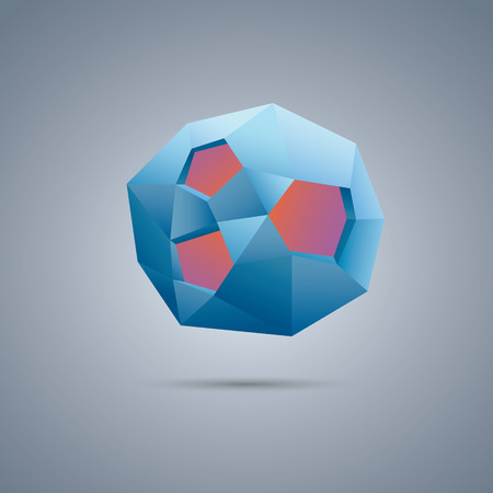 Low poly abstract object vector background のイラスト素材