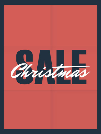 Christmas sale banner template with text message. Holiday sales promotional poster for discounts advertising. Eps10 vector illustration.のイラスト素材