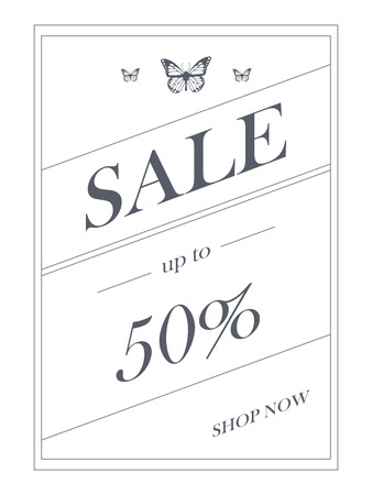Retro sale poster or with vintage style typography and graphic design for discounts promotion.  illustration.のイラスト素材