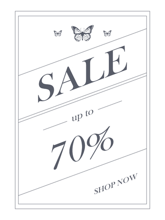 Retro sale poster or with vintage style typography and graphic design for discounts promotion. illustration.のイラスト素材