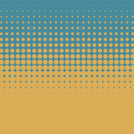 Artistic halftone retro color vector background with yellow dots on blue background. Eps10 vector illustration.のイラスト素材