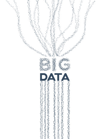 Big data visualization concept with analysis selection processing symbol.のイラスト素材