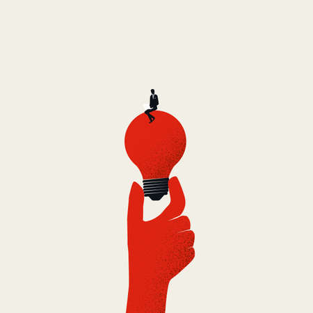 Content creation or brainstorming business vector concept. Minimal art design style.のイラスト素材