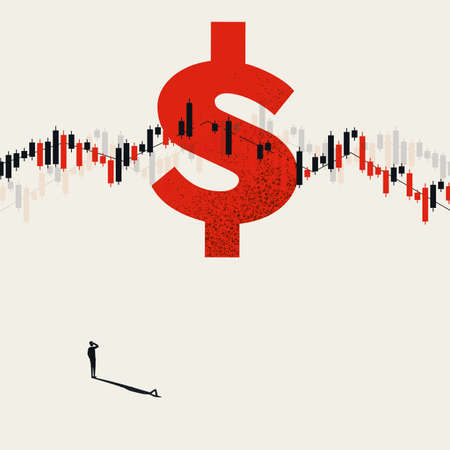 Stock market exchange symbol, vector concept. Symbol of investment, profit, trading, chart and data mapping.のイラスト素材