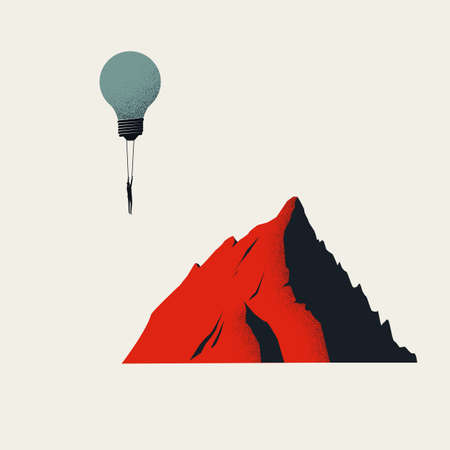 Business creativity and growth symbol, vector concept. Ambition, motivation and challenge.のイラスト素材