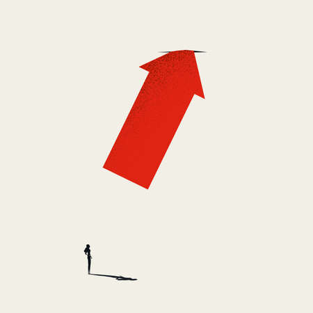 Business glass ceiling vector concept. Woman discrimination, inequality and career challenge.のイラスト素材