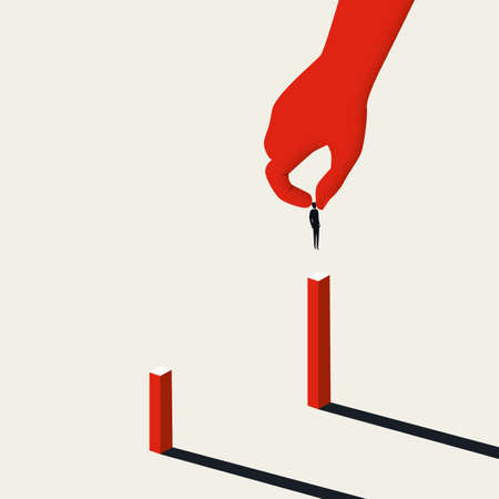 Business career promotion vector concept. Symbol of progress, development, growth and success.の写真素材