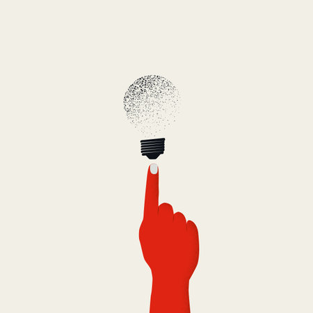Creative new idea in business vector concept. Symbol of invention, innovation, creativity, imagination.の写真素材