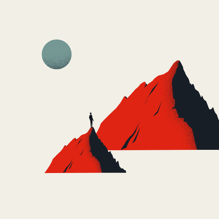Business ambition and motivation vector concept. Symbol of achievement, succes, growth.の写真素材