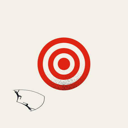 Business target, vector concept. Symbol of hitting objective, achievement, success.のイラスト素材