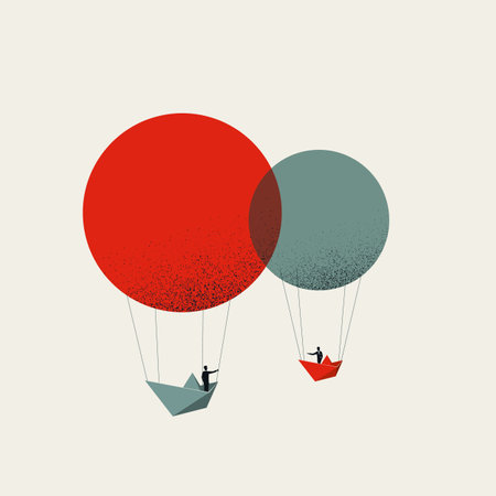 Business teamwork, creative brainstorming vector concept. Symbol of cooperation and collaboration.のイラスト素材