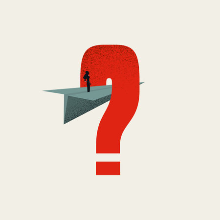 Business or career future vector concept with woman flying paper plane. Symbol of challenge and opportunity.のイラスト素材