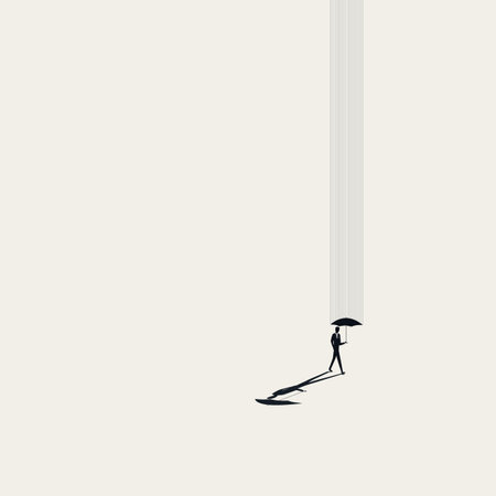 Business insurance minimal illustration. Symbol of protection, support, security and safety. Vector concept.のイラスト素材