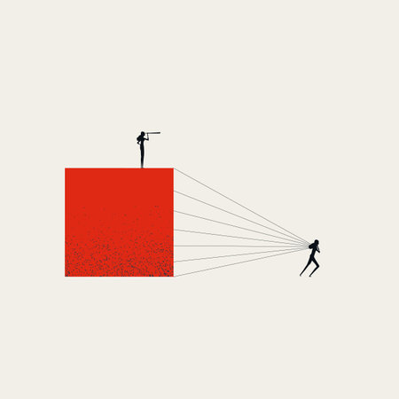 Business boss vector concept. Symbol of bossing, work under pressure, stress. Minimal illustration.のイラスト素材