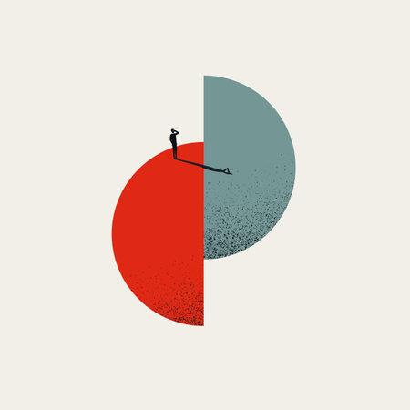 Business career growth vector concept. Symbol of aspiration, ambition, progress minimal design professional illustrationのイラスト素材