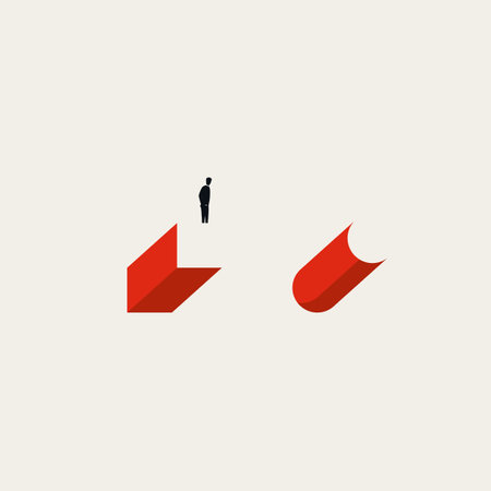 Business transformation vector concept. Symbol of change, shift, new direction, strategy. Minimal design illustration.のイラスト素材