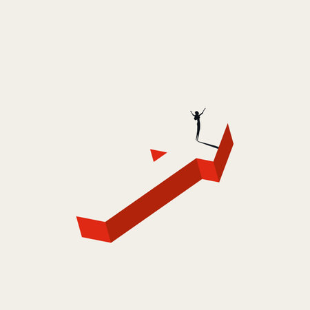 Career achievement, business vector concept. Symbol of success, victory, personal growth. Minimal illustration.のイラスト素材