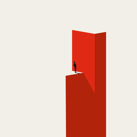 Career ambition, business vector concept. Symbol of growth, success, motivation and aspiration. Minimal illustration.のイラスト素材