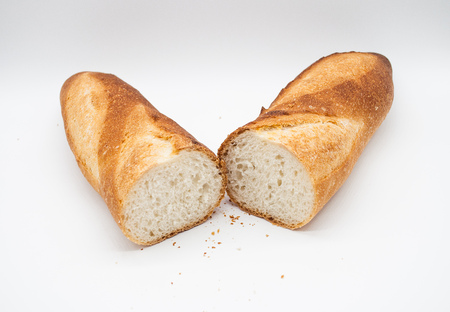 Bread isolated on whiteの写真素材