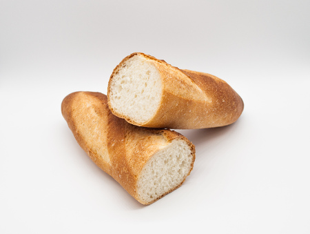 Bread isolated on whiteの写真素材