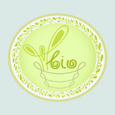 bio organic product potted greenのイラスト素材