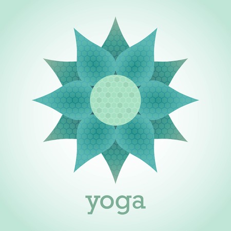 the Lotus flower is the emblem of yoga meditation designのイラスト素材