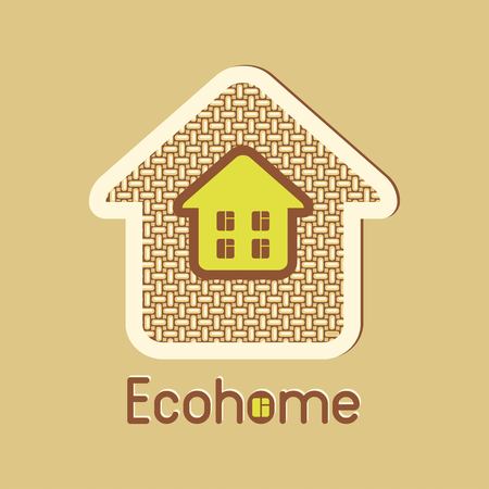 eco house made from natural materials cloth textureのイラスト素材