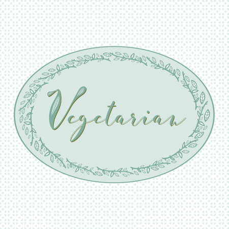 Product icon for vegetarian design in bright colorsのイラスト素材