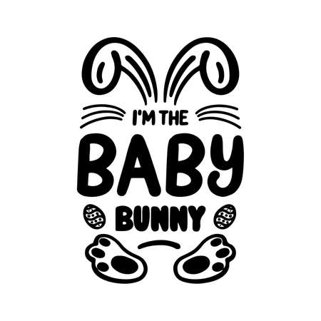 Spring coming Easter lettering greeting card. Hand-drawn lettering poster for Easter. Happy Easter calligraphy lettering isolated on white background, vector illustration. Happy Easter quotes vector.のイラスト素材