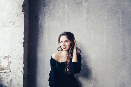 Woman portrait natural beautiful. copy spaceの写真素材