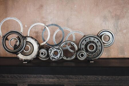 wheel gear motor in museumsの写真素材