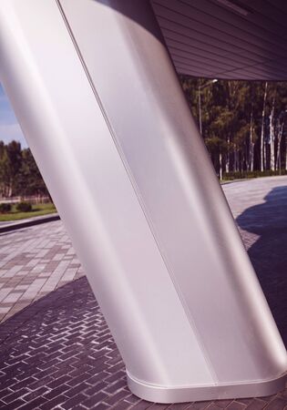metal support of modern office buildingの写真素材