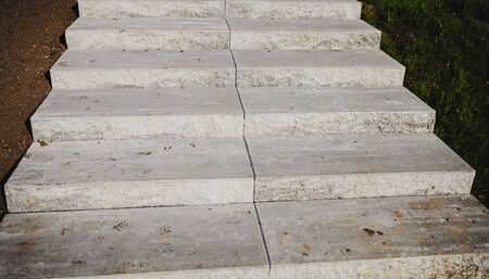 grey concrete stairs steps-detailed design.の写真素材