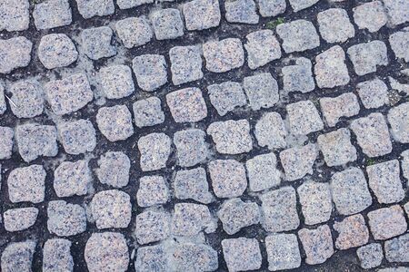 old vintage pavement tiles in the cityの写真素材