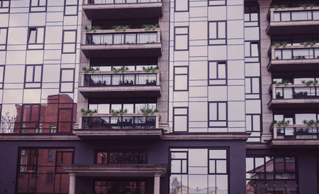Modern building. Modern hotel building with balconies