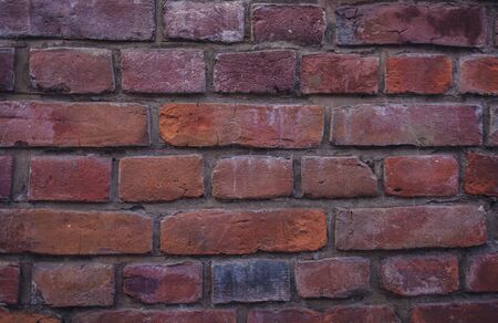 red vintage brick wall. background and texture for designの写真素材