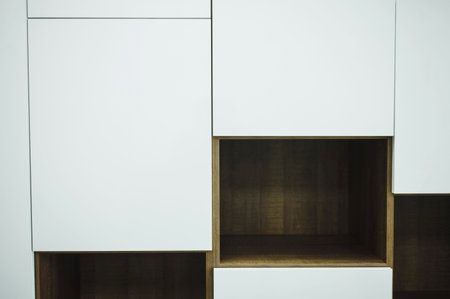 element of modern wardrobe for clothes and linenの写真素材