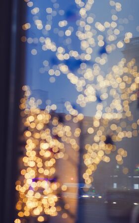 bright blurred lights for Christmas and holidaysの写真素材