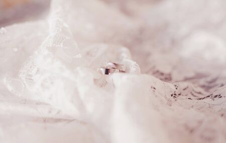 Wedding rings. Wedding symbols, attributes. Holiday, celebration.の写真素材