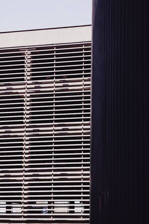 Modern aluminum facade on industrial buildingの写真素材