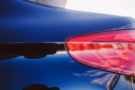 Detail on the rear light of a car.の写真素材
